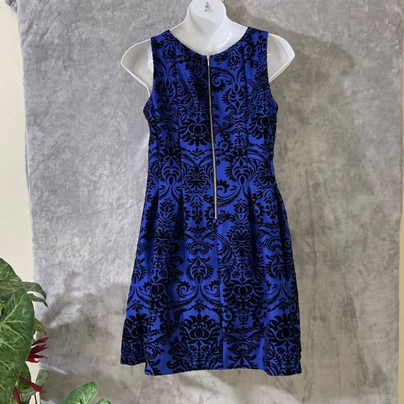 Roz & Ali  Cocktail Party Dress Velvet burnout Fit n Flare women’s plus size 14 - Picture 2 of 8